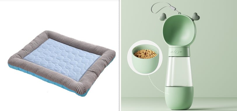 Pet Cooling Pad Bed For Dogs Cats Puppy Kitten Cool Mat Pet Blanket Ice Silk Material Soft For Summer Sleeping Blue Brea