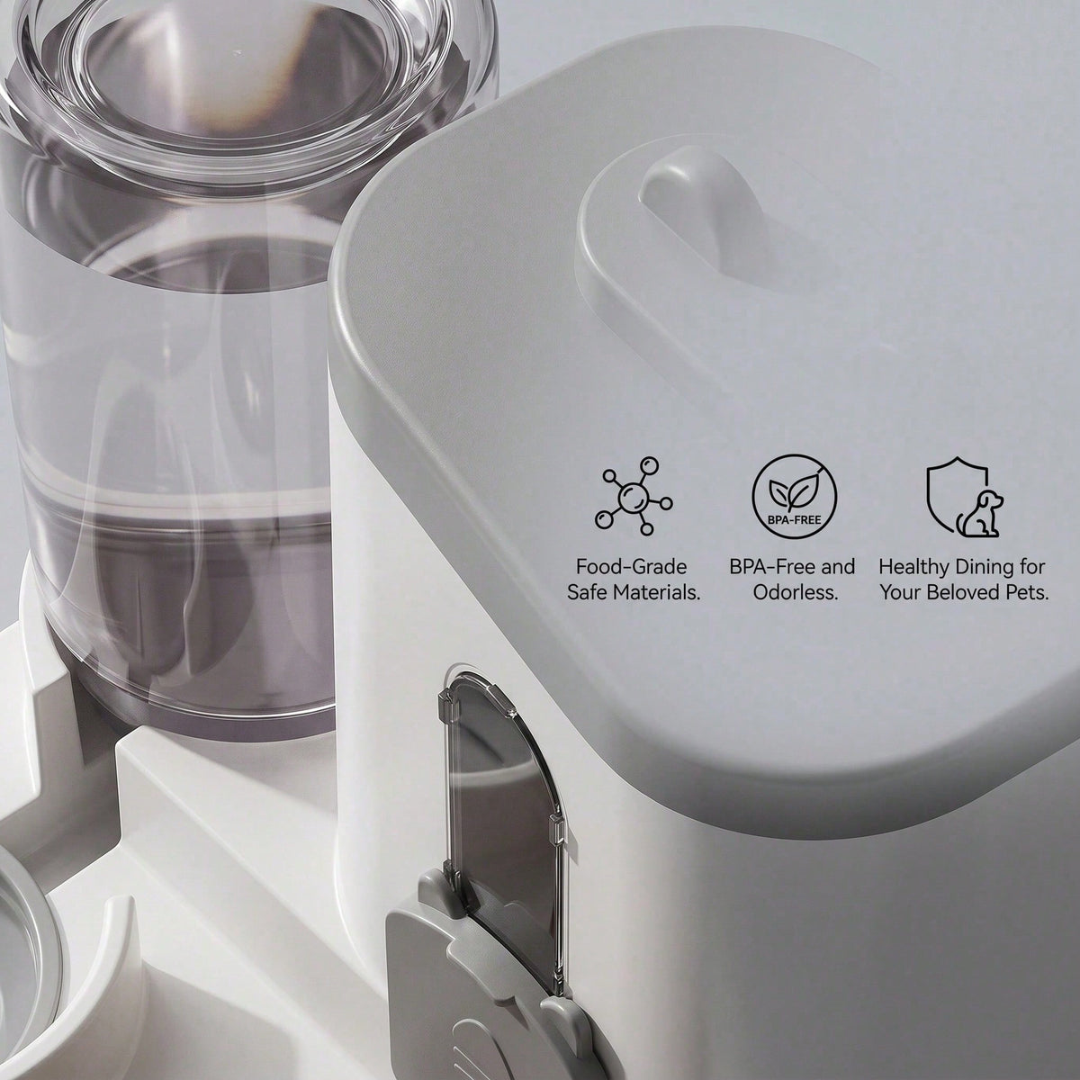4 Colors Gravity Pet Feeder Water Dispenser Cute Cat Shaped Automatic Food Water Bowl Large Capacity Detachable Stable A