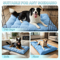 Extra-Large Summer Cooling Mat Dog Sofa Bed,Ultra-Soft, 8 Compartments, Extra-Large Plush Dog Sofa Bed,Super Soft, Thick