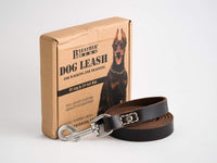 Leather Dog Training Leash - Brown 6 Foot - BIG FRENCHIES