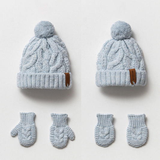 Knit Beanie and Mitten Set - BIG FRENCHIES