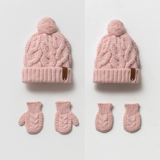 Knit Beanie and Mitten Set - BIG FRENCHIES