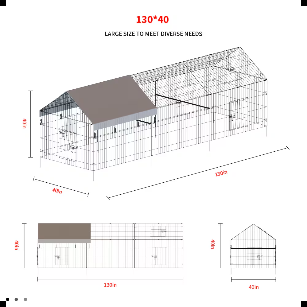 Poultry Farming Outdoor Metal Chicken Coop