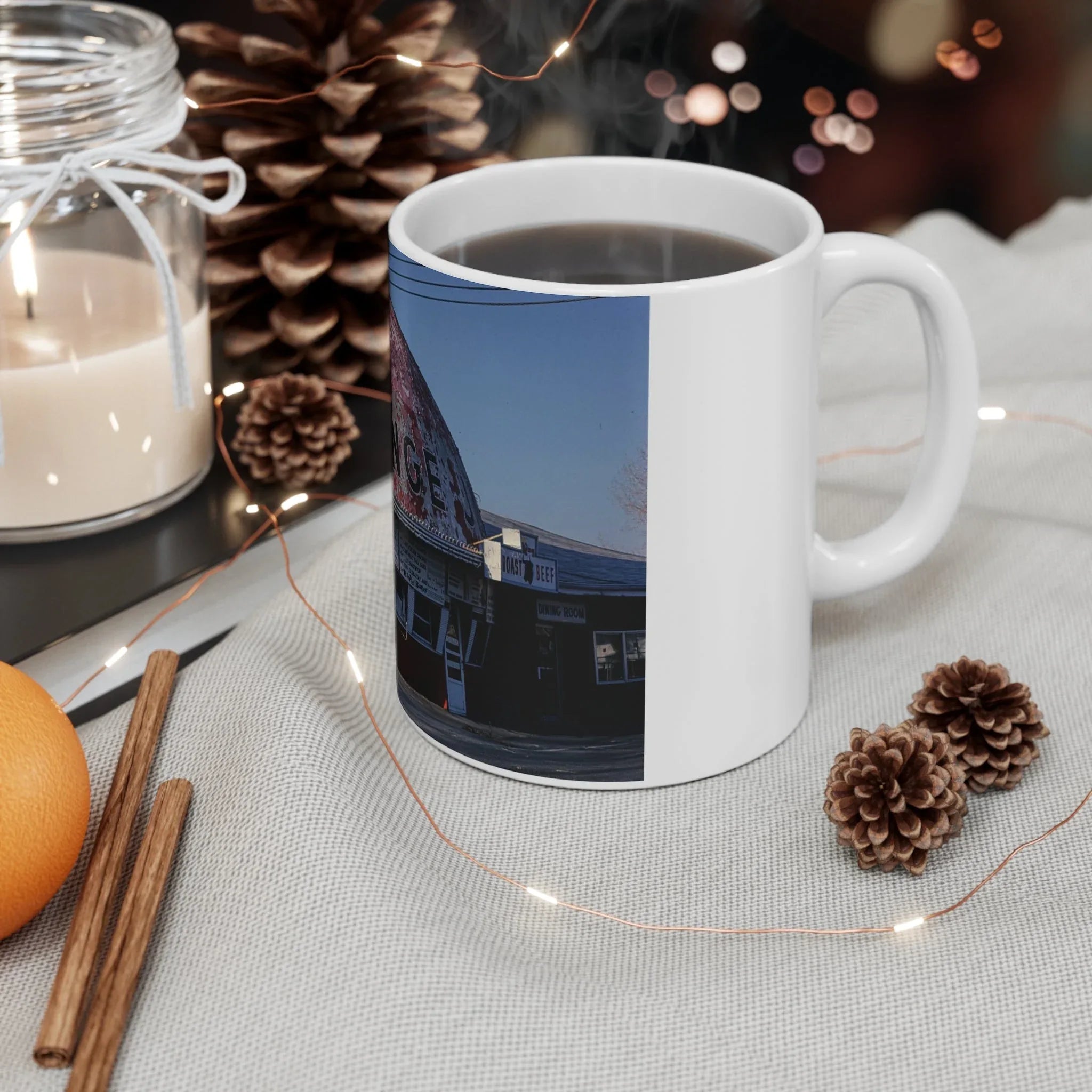 ROADSIDE MUGS - Orange Ceramic Mug 11oz - BIG FRENCHIES