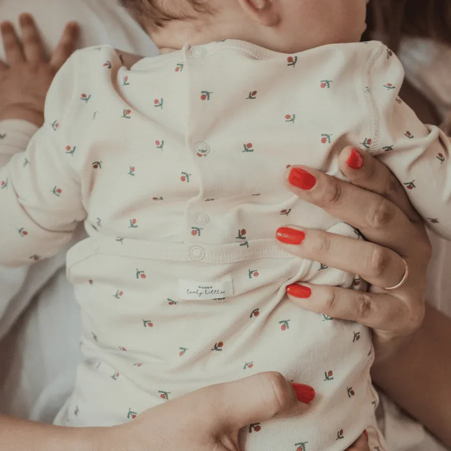 The Printed Romper - Mini Stitch Red - BIG FRENCHIES