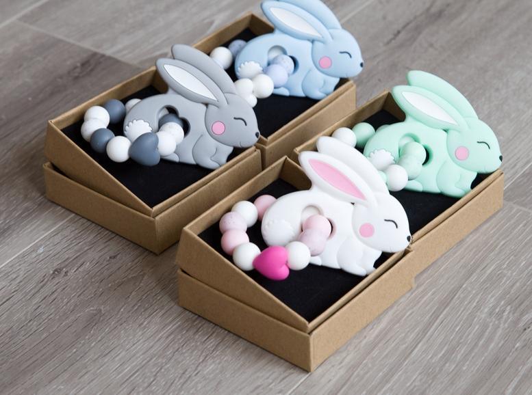 BPA Free Food Grade Silicone Teethers Cartoon Animals Shape Pacifier Clips, Accessories Baby Teething 1pc - BIG FRENCHIES