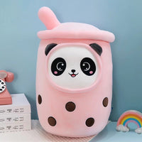 Fruit Milky Tea Cup Pillow Plush Toy Leather Phone Case
