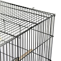 30.5inch Metal Cage With Wood Perches For Small Birds, Black