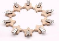 Modern Wood Naural Nipple Chain Accessories BPA Free Cute Modelling Beech Pacifier Clip Small Elephant Heart-shaped Holder for Pacifier - BIG FRENCHIES