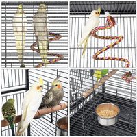 68.5'' H Metal Rolling Bird Cage Parrot Cage,Black - BIG FRENCHIES