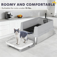 Cat Litter Box,Stainless Steel Litter Scoop