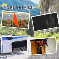 Dog Bike Trailer, Pet Wagon Bicycle Trailer with Easy Folding Cart Frame, 20" Large Rubber Wheels, 3 Entrances, Mesh Scr