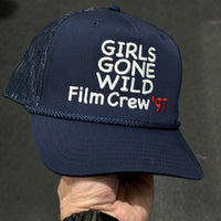 Girls Gone Wild Film Crew 97 Trucker Cap Hat Navy Custom Embroidered