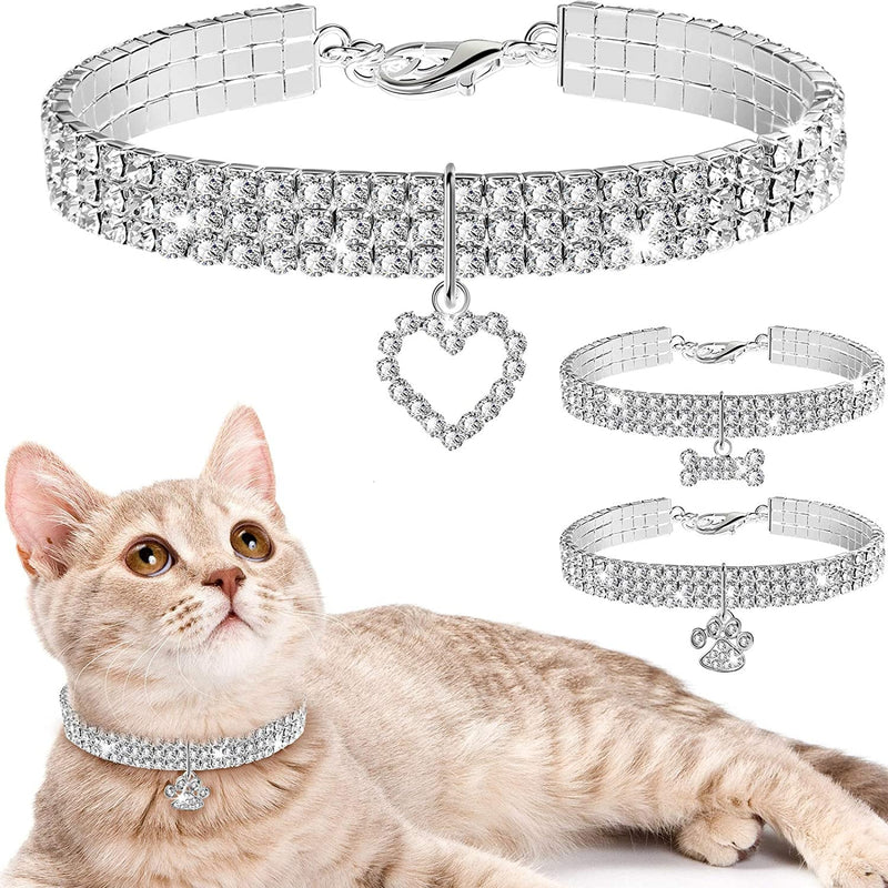 Crystal Cat Collar Elastic Pet Necklace - BIG FRENCHIES