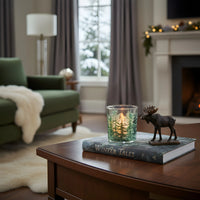 Pine Trees Votive 3 inch Glass Candle Holder - BIG FRENCHIES