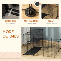 Small Animal Cage Rabbit Cage with Door, Guinea Pig Playpen, Small Animal Fence for Bunny, Chinchilla, Freret, Chinchill
