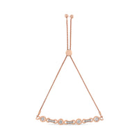 14K Yellow Gold Plated .925 Sterling Silver Channel Set Diamond Accent Twist 4â€-10â€ Adjustable Bolo Bracelet (I-J Color, I3 Clarity)