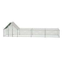 Metal Chicken Coop,Walk-in Chicken Run,Poultry Chicken Hen Pen Cage,Rabbits Duck Cages,With Cover