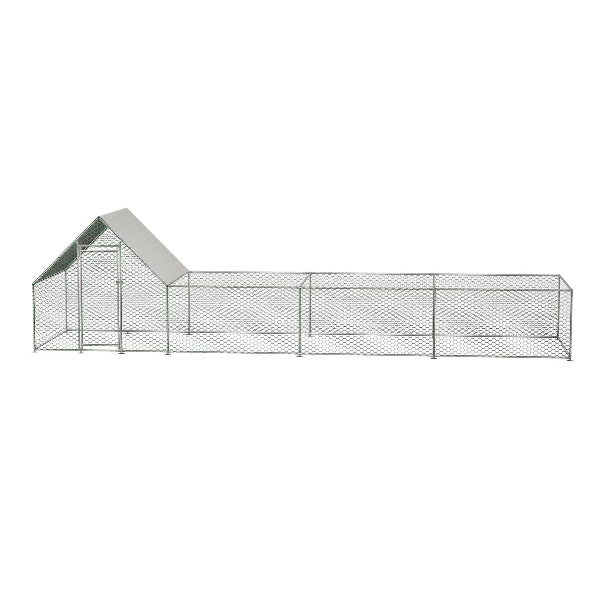 Metal Chicken Coop,Walk-in Chicken Run,Poultry Chicken Hen Pen Cage,Rabbits Duck Cages,With Cover