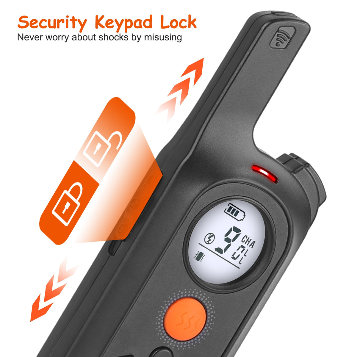 1Pc 984FT Dog Training Collar IP65 Waterproof Pet Beep Vibration Electric Shock Collar 3 Channels Rechargeable Transmitt