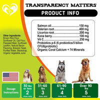 Dog Allergy Relief Chews Anti-Itch Hot Spots Omega-3