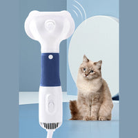 Pet Hair Dryer With Slicker Brush Low Noise 600W 3 Temperature Adjustable 3 In 1 Grooming Dog Blow Dryer For Cats Navy