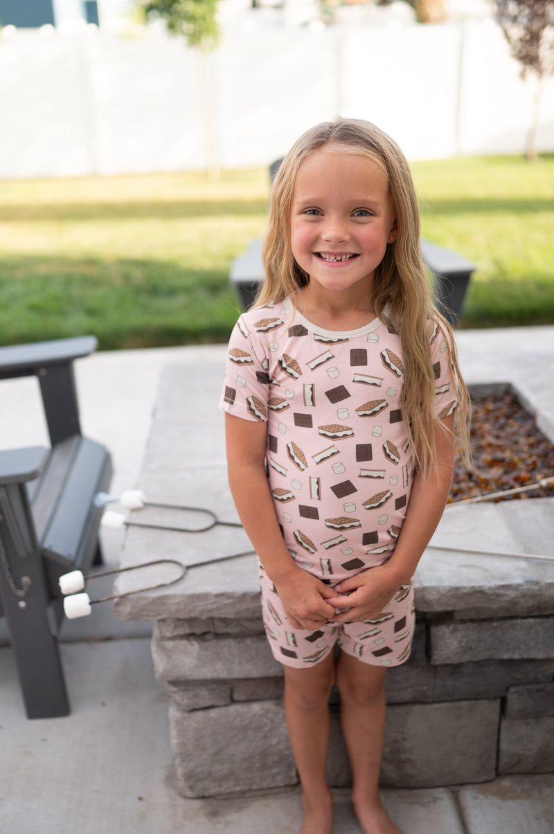 S'more to Love (Short PJ Set) - Pink - BIG FRENCHIES