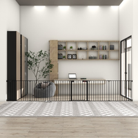 150 Adjustable Safety Gate 6 Panels Play Yard Metal Doorways Fireplace Fence Christmas Tree Fence Gate For House Stairs 