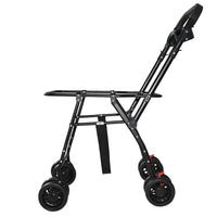 Pet Stroller, Foldable 4-Wheel Design, Breathable Mesh Dog Cat Stroller with Shockproof Wheels, Brake System, Storage Tr