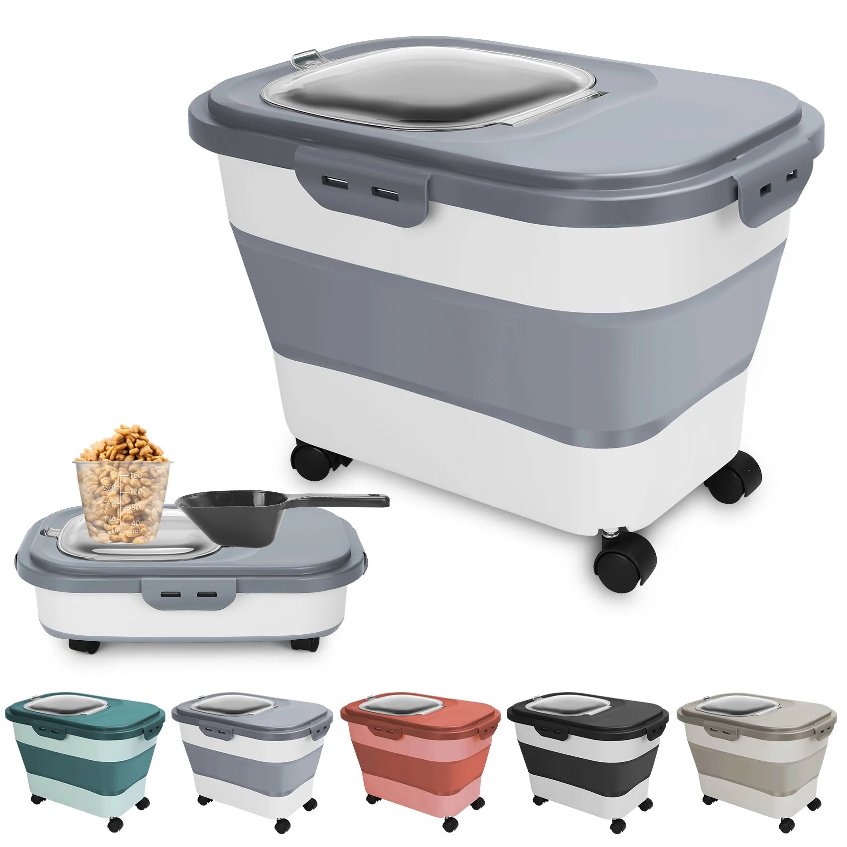 Best 20 Lb Pet Food Containers with Wheels and Lids - BIG FRENCHIES