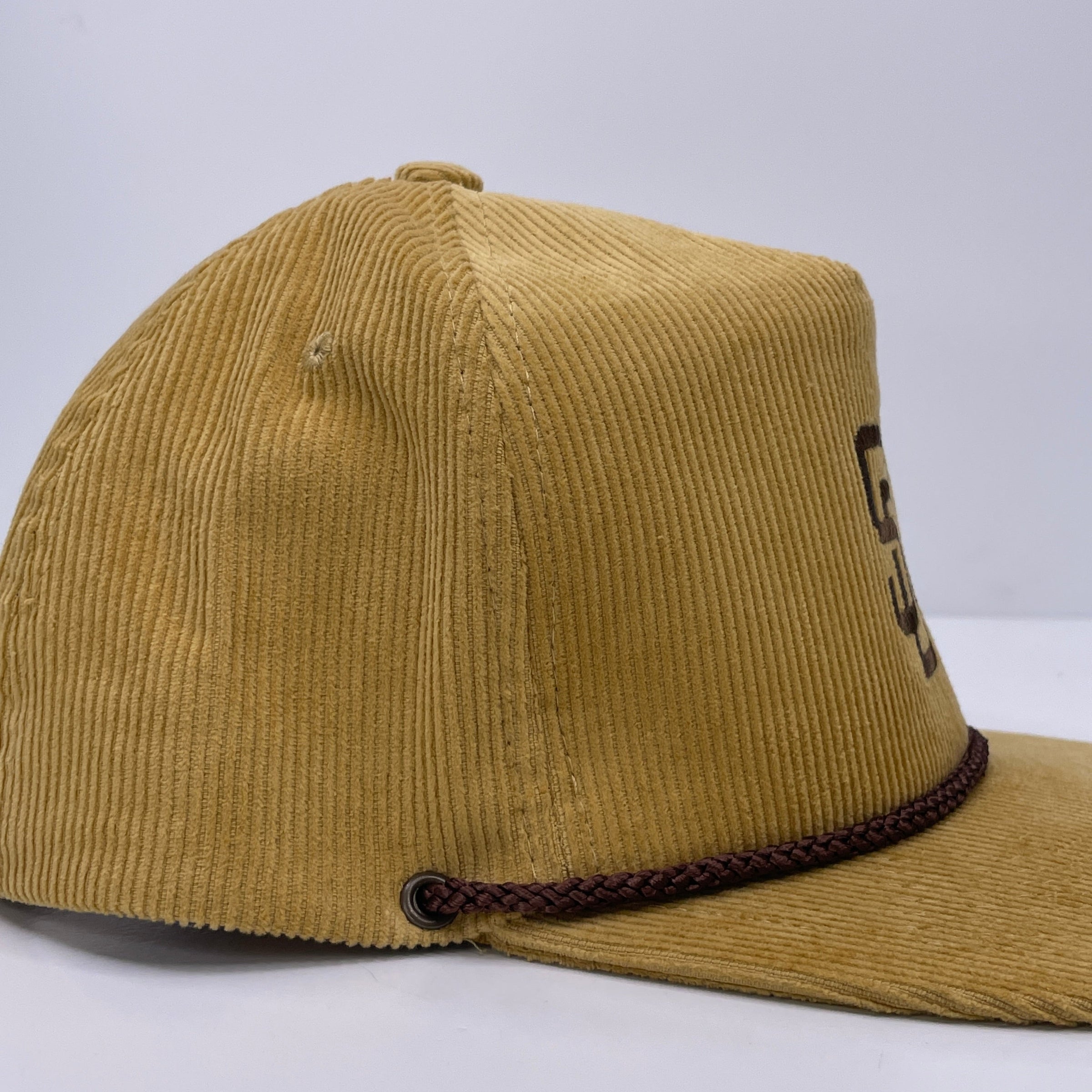 Steely Dan San Diego Padres Custom Embroidered Corduroy, yellow/brown rope hat, snapback ￼