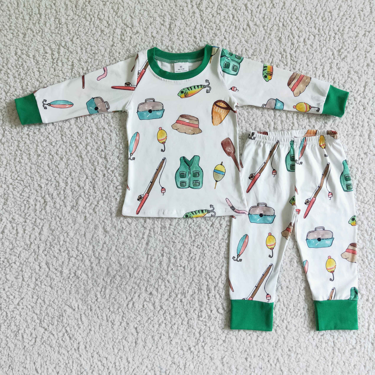 Long sleeve fishing boy pajamas - BIG FRENCHIES