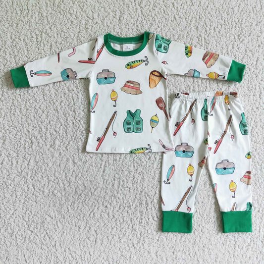 Long sleeve fishing boy pajamas - BIG FRENCHIES