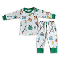 Long sleeve fishing boy pajamas - BIG FRENCHIES