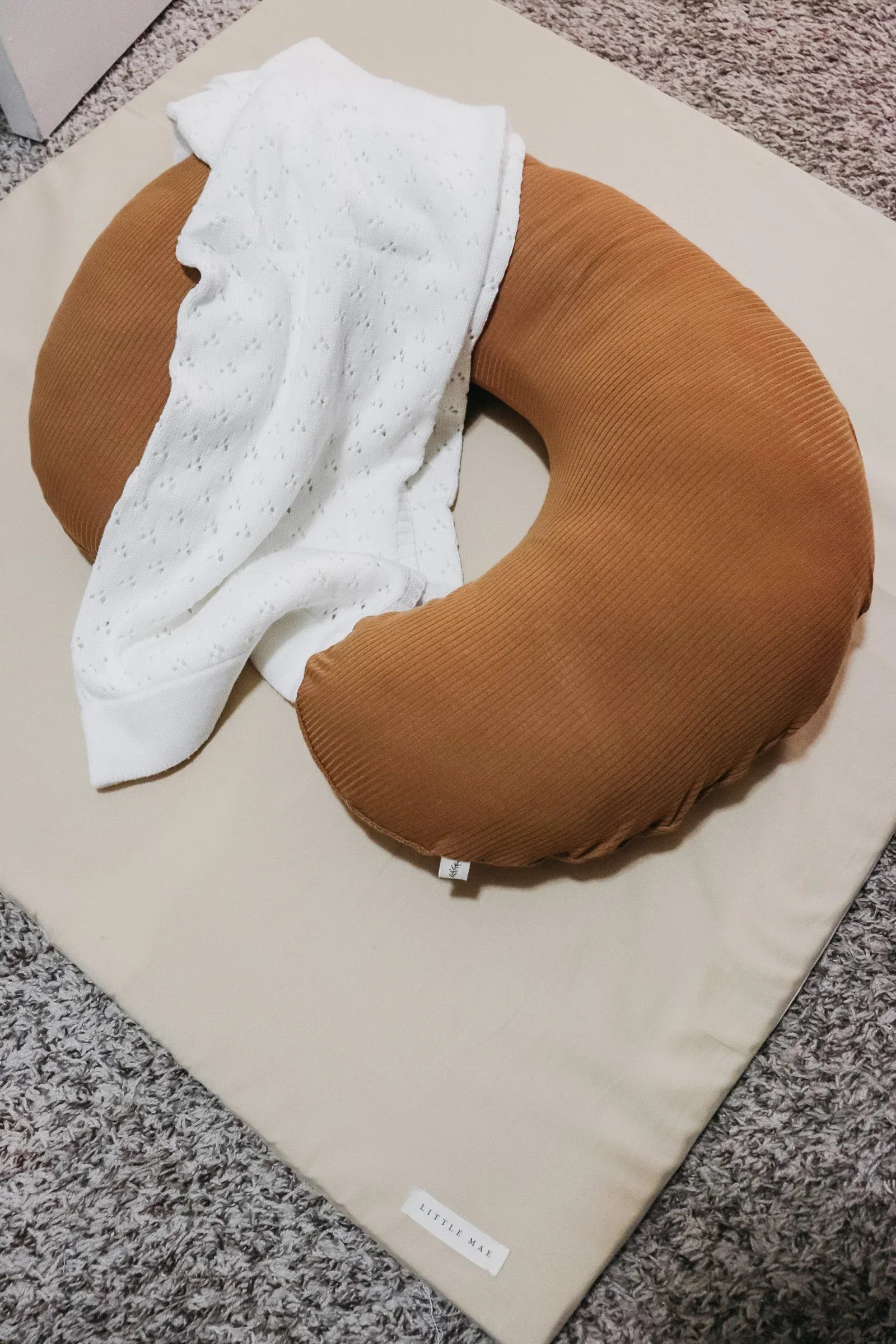 Caramel Ribbed Nursing Pillow Cover - BIG FRENCHIES