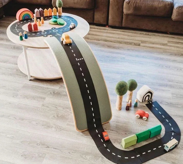 Flexible Rubber Roads Play Set – Open-Ended City & Car Track Play - BIG FRENCHIES