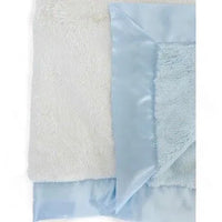 Luxury Duo Satin Border Blanket - Blue/Ivory - BIG FRENCHIES