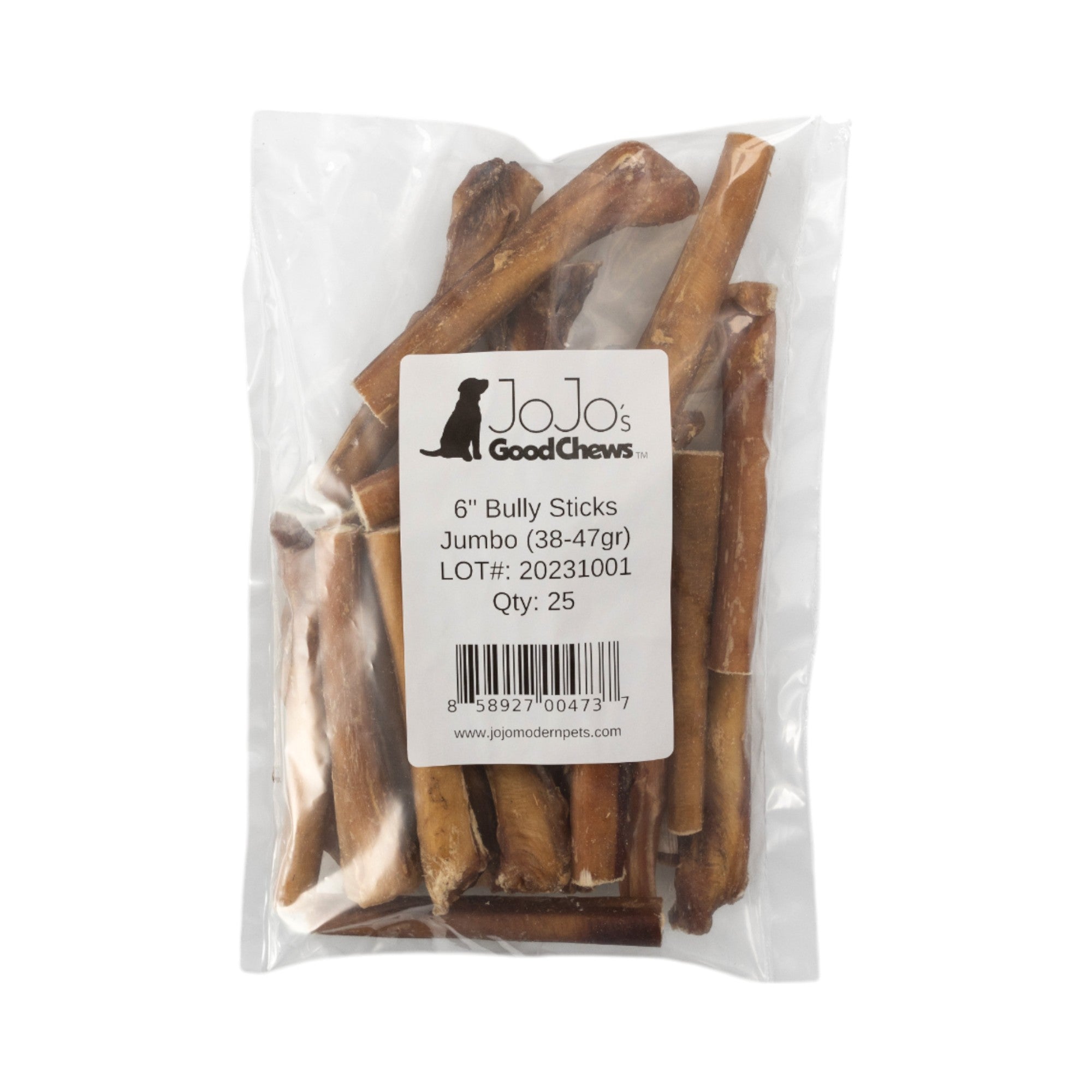 All-Natural Beef Bully Sticks Dog Treats, Single Ingredient & Long-Lasting Chews – 6-Inch Jumbo (25/case) - BIG FRENCHIES
