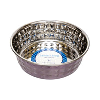 Country Living Set of 2 Hammered Stainless Steel Dog Bowls – Lavender - BIG FRENCHIES