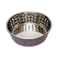 Country Living Set of 2 Hammered Stainless Steel Dog Bowls – Lavender - BIG FRENCHIES