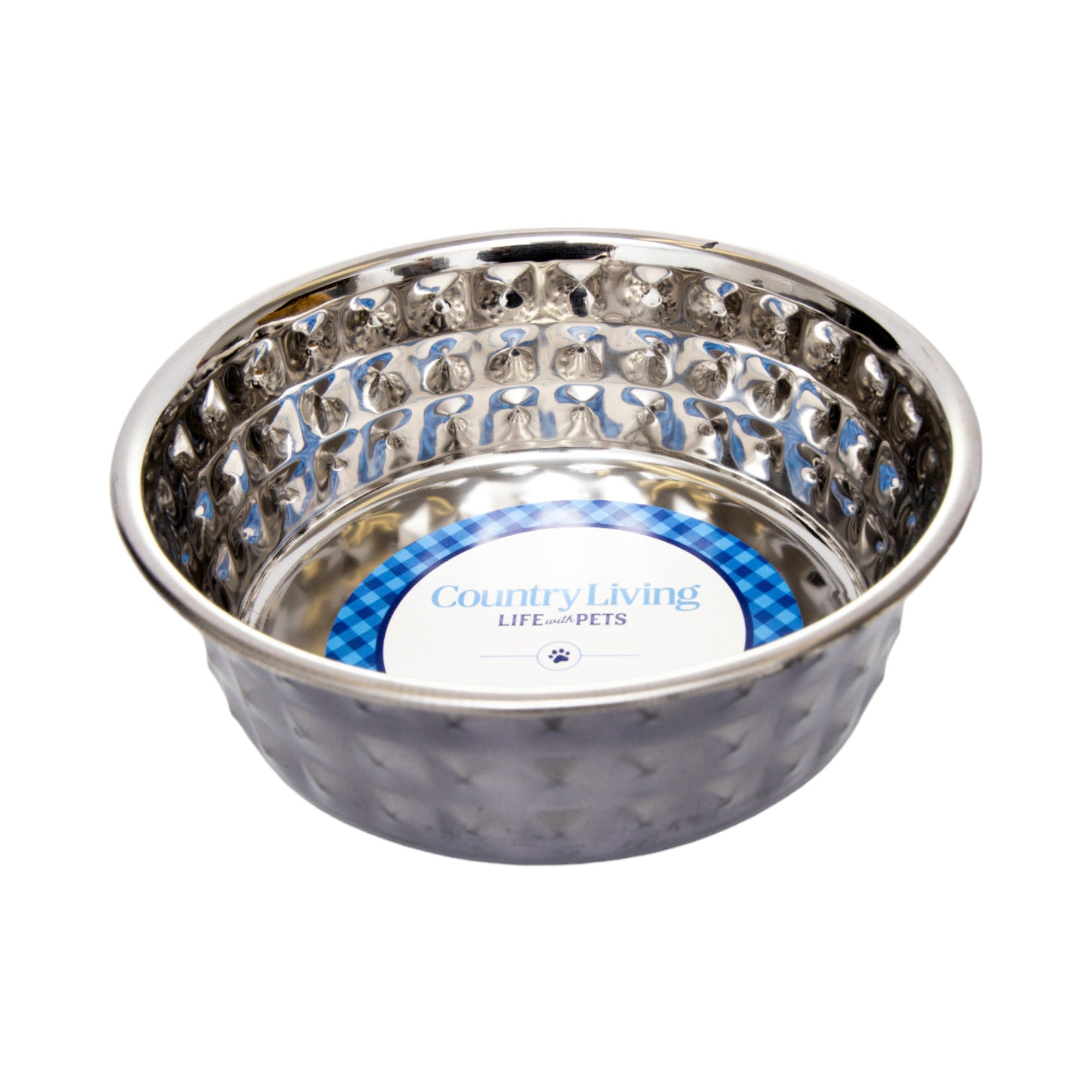 Country Living Set of 2 Hammered Stainless Steel Dog Bowls – Black Pearl - BIG FRENCHIES