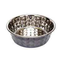 Country Living Set of 2 Hammered Stainless Steel Dog Bowls – Black Pearl - BIG FRENCHIES