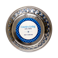 Country Living Set of 2 Hammered Stainless Steel Dog Bowls – Lavender - BIG FRENCHIES