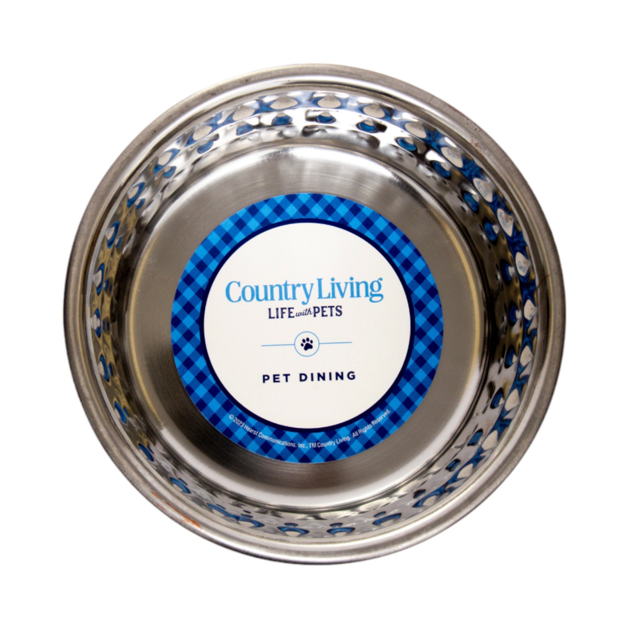 Country Living Set of 2 Hammered Stainless Steel Dog Bowls – Lavender - BIG FRENCHIES
