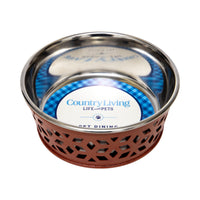 Country Living Set of 2 Stainless Steel Dog Bowls – Farmhouse Style, Ideal for Small to Medium Dogs - BIG FRENCHIES