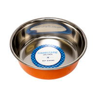 Country Living Set of 2 Heavy Gauge Stainless Steel Dog Bowls - Perfect for Food & Water - BIG FRENCHIES