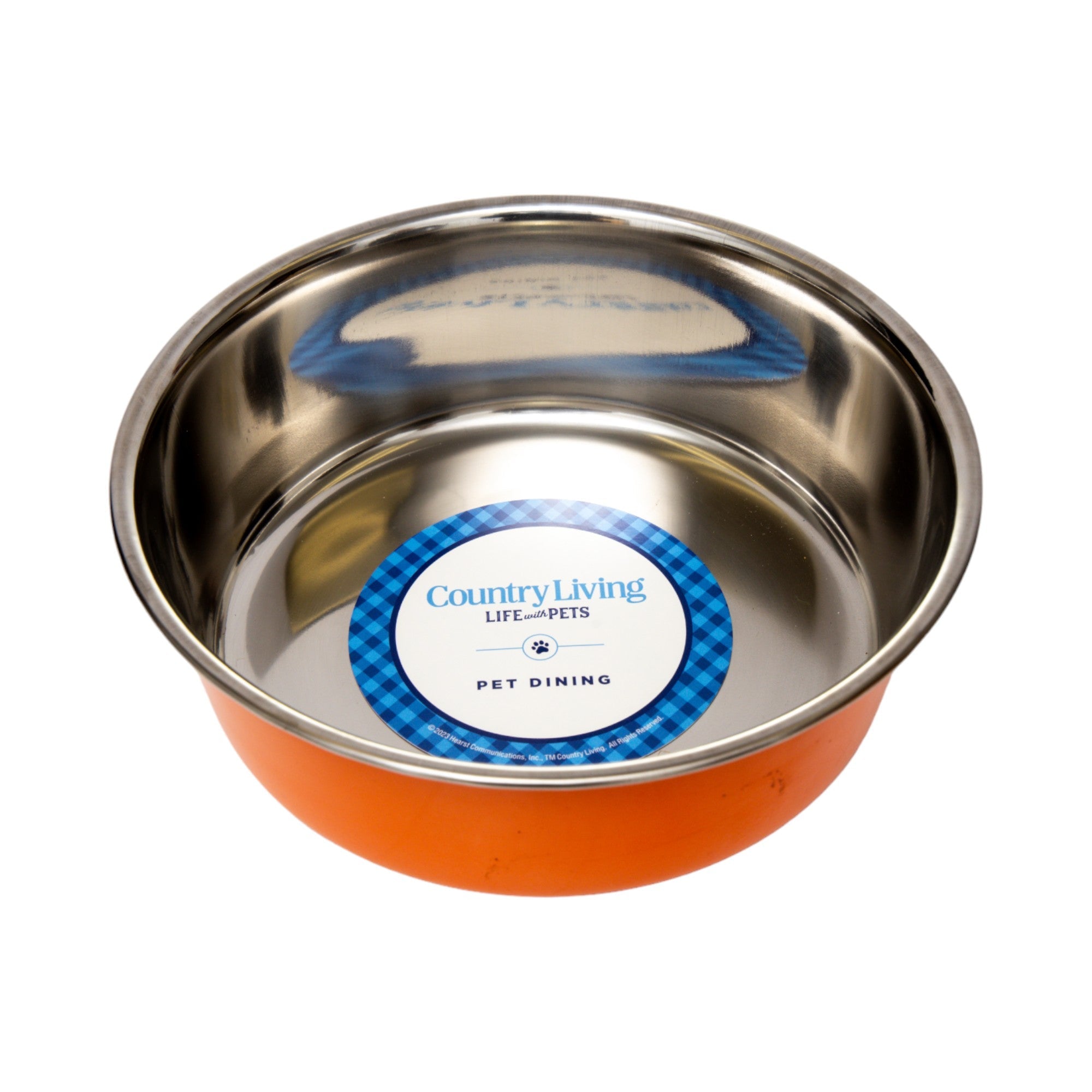 Country Living Set of 2 Heavy Gauge Stainless Steel Dog Bowls - Perfect for Food & Water - BIG FRENCHIES