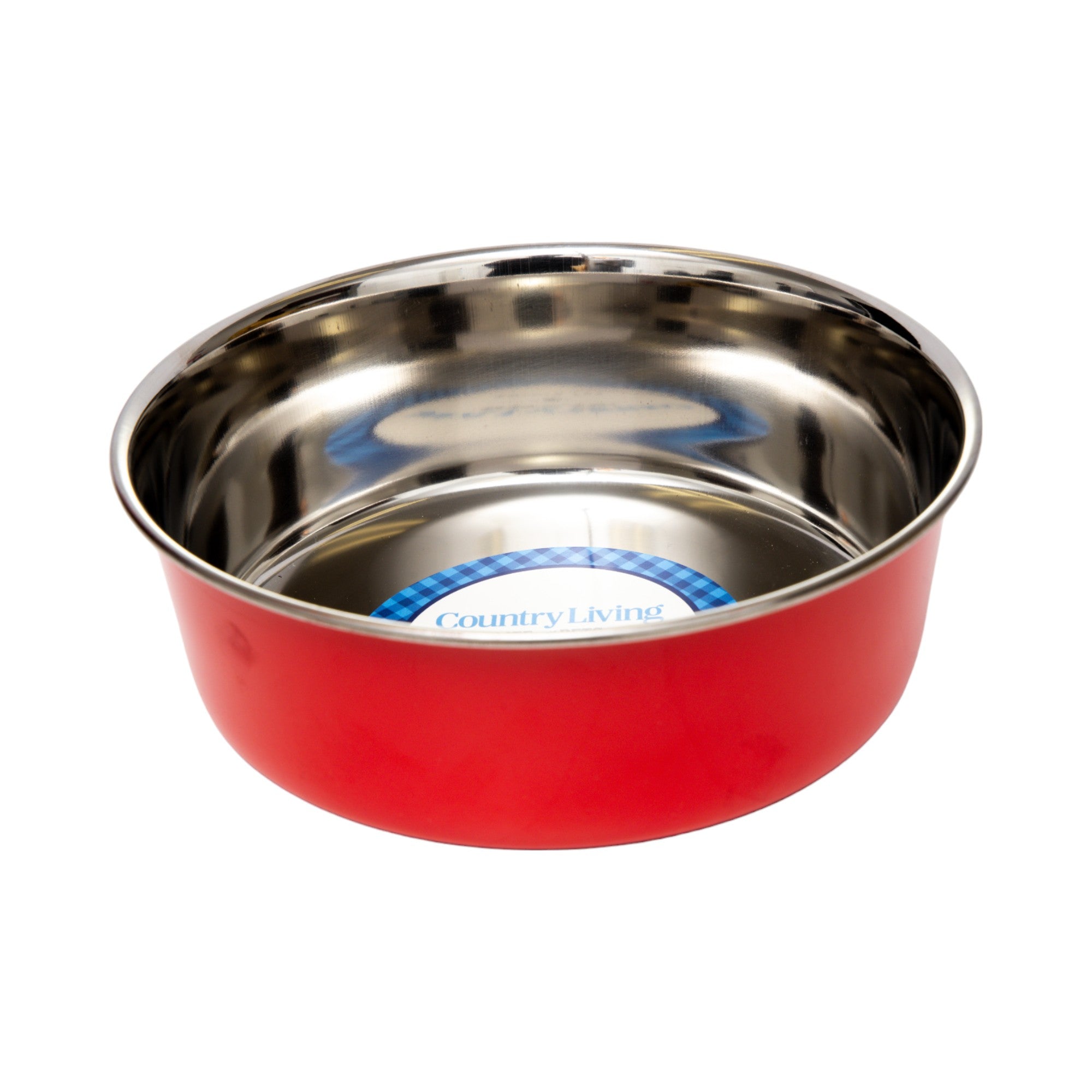 Country Living Set of 2 Heavy Gauge Stainless Steel Dog Bowls - Perfect for Food & Water - BIG FRENCHIES