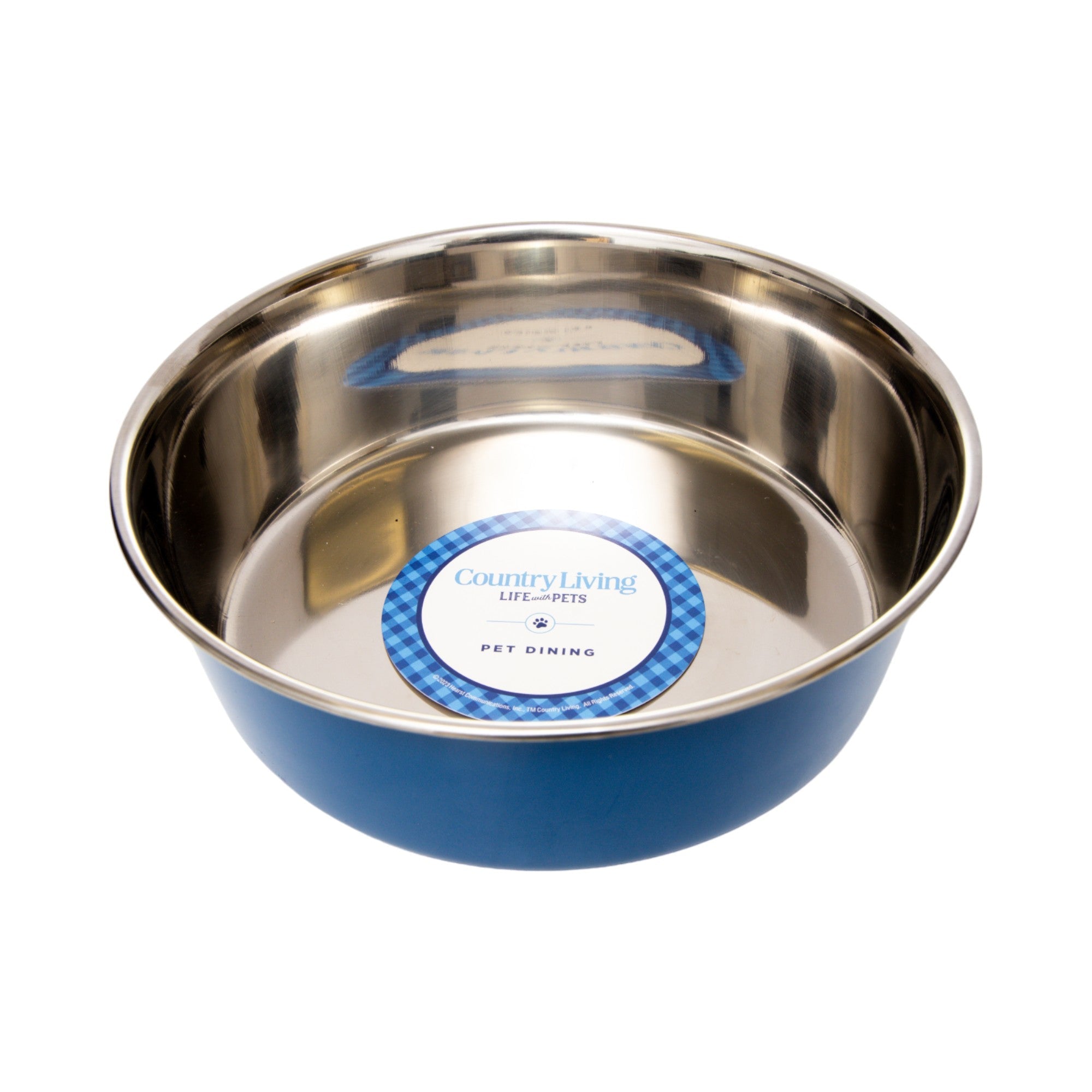 Country Living Set of 2 Heavy Gauge Stainless Steel Dog Bowls - Perfect for Food & Water - BIG FRENCHIES