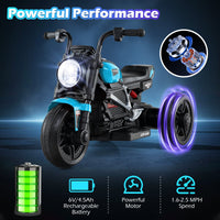 6V Kids Electric Motorcycle with LED Headlight and Music for Toddlers Aged 3-5